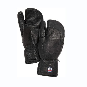3-Finger Full Leather Short Black